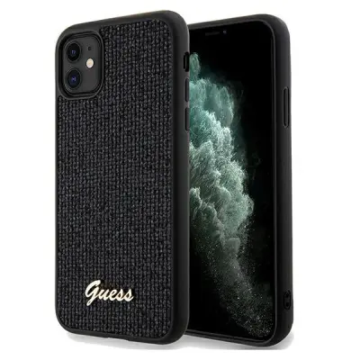 GUESS DISCO METAL SCRIP OVITEK ZA IPHONE 11/XR ČRN