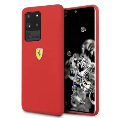 SILIKONSKI OVITEK FERRARI ZA SAMSUNG GALAXY S20 ULTRA RDEČ