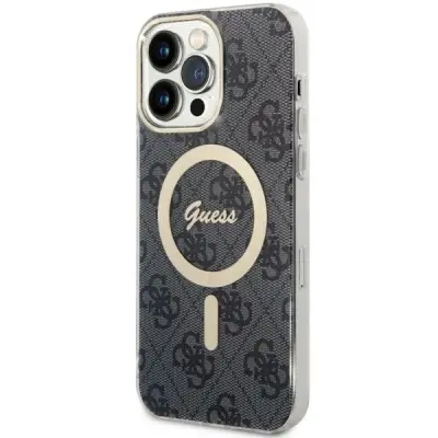 GUESS OVITEK 4G ZA MAGSAFE ZA IPHONE 14 PRO MAX OVITEK ČRN