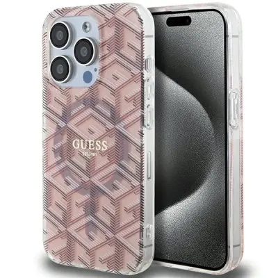 OVITEK GUESS IML GCUBE MAGSAFE ZA IPHONE 15 PRO MAX - ROZA