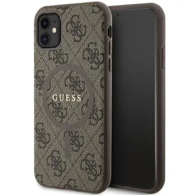 GUESS 4G COLLECTION USNJEN KOVINSKI OVITEK MAGSAFE Z LOGOTIPOM ZA IPHONE 11 / XR - RJAV