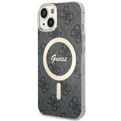 OVITEK GUESS 4G MAGSAFE ZA IPHONE 15 PLUS / 14 PLUS - ČRN