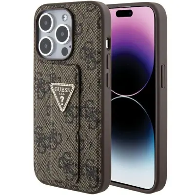 GUESS GRIP STAND 4G TRIKOTNI STRAT OVITEK ZA IPHONE 15 PRO MAX - RJAV