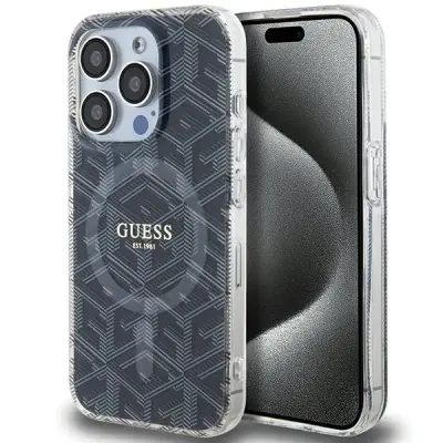 OVITEK GUESS IML GCUBE MAGSAFE ZA IPHONE 15 PRO MAX - ČRN