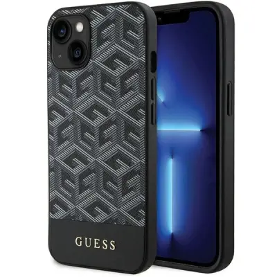 GUESS GCUBE STRIPES MAGSAFE OVITEK ZA IPHONE 15 / 14 / 13 - ČRN
