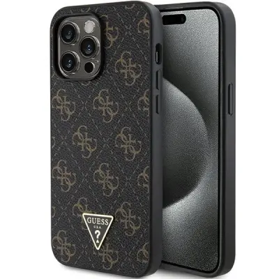 GUESS 4G OVITEK TRIKOTNIK MAGSAFE OVITEK ZA IPHONE 14 PRO MAX ČRN