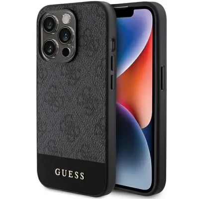 GUESS OVITEK 4G STRIPE COLLECTION ZA IPHONE 15 PRO SIVA