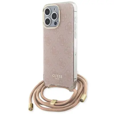 GUESS OVITEK CROSSBODY CORD 4G PRINT ZA IPHONE 15 PRO MAX ROZA