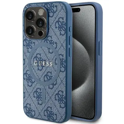 GUESS 4G COLLECTION LEATHER METAL LOGO MAGSAFE OVITEK ZA IPHONE 14 PRO MAX - MODER