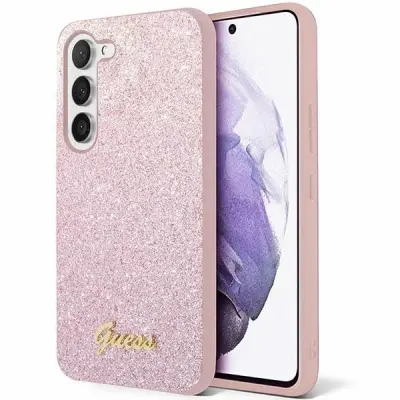 OVITEK GUESS GLITER SCRIP CASE ZA SAMSUNG GALAXY S24+ ROZA
