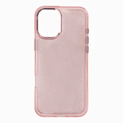 OVITEK BLEŠČEČI ZA IPHONE 16 ROZA Z OVITEKOM BLEŠČICE