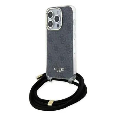 GUESS OVITEK CROSSBODY ZA IPHONE 15 PRO MAX ČRN 4G PRINT