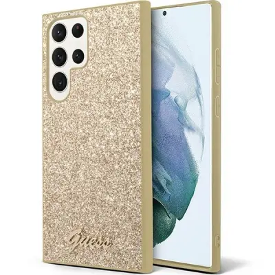 OVITEK GUESS GLITTER SCRIPTE ZA SAMSUNG GALAXY S24 ULTRA GOLD