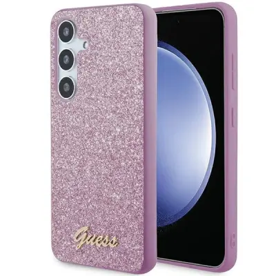 OVITEK GUESS GITTER SCRIPTE ZA SAMSUNG GALAXY S24+ VIJOLIČEN