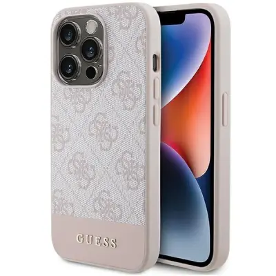 GUESS OVITEK 4G STRIPE COLLECTION ZA IPHONE 15 PRO CASE ROZA