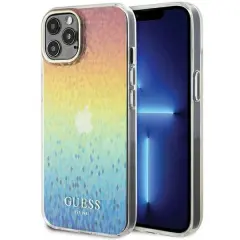 GUESS IML FACETED MIRROR DISCO IRIDESCENT OVITEK ZA IPHONE 12/12 PRO