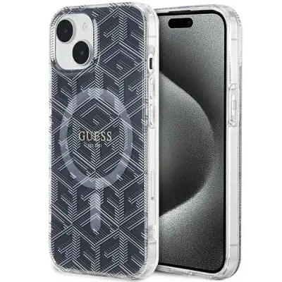 OVITEK GUESS IML GCUBE MAGSAFE ZA IPHONE 15 PLUS / 14 PLUS - ČRN