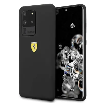 FERRARI OVITEK HARDCASE SILIKONSKI OVITEK ZA SAMSUNG GALAXY S20 ULTRA ČRN