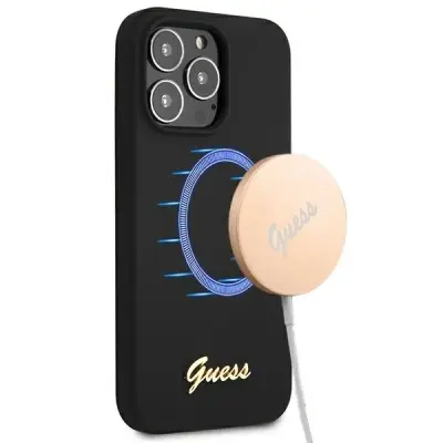 GUESS HARDCASE OVITEK ZA IPHONE 13 PRO MAX 6.7 ZA MAGSAFE ČRNA