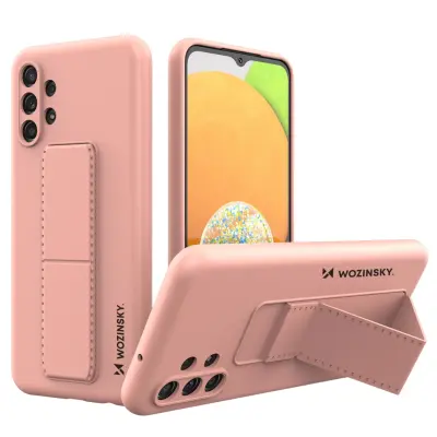 WOZINSKY SILIKONSKI OVITEK KICKSTAND ZA SAMSUNG GALAXY A13 5G ROZA