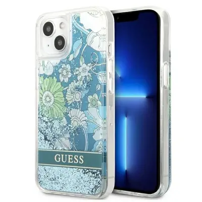 OVITEK GUESS IPHONE 13 6.1 HARDCASE ZELEN TEKOČI BLEŠČIČNI OVITEK
