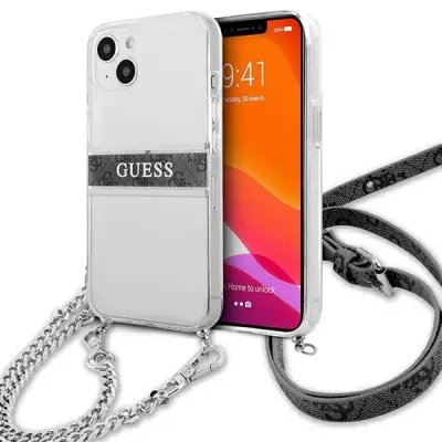 OVITEK GUESS CASE ZA IPHONE 13 MINI 5.4 PROZOREN SIV
