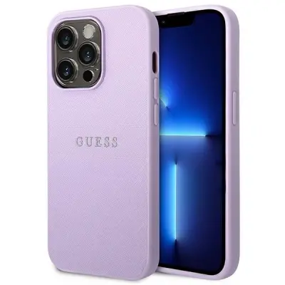 GUESS OVITEK ZA IPHONE 14 PRO 6.1 VIJOLIČEN WARDROBE S PAŠKOM AFFIANO