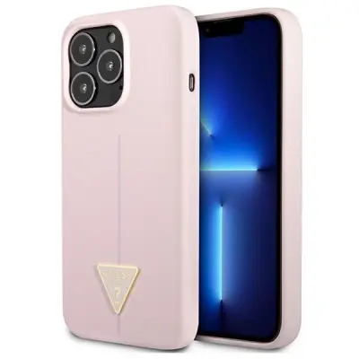 GUESS HARDCASE SILIKON TRIKOTNIK ZA IPHONE 13 PRO MAX 6.7 VIJOLIČEN