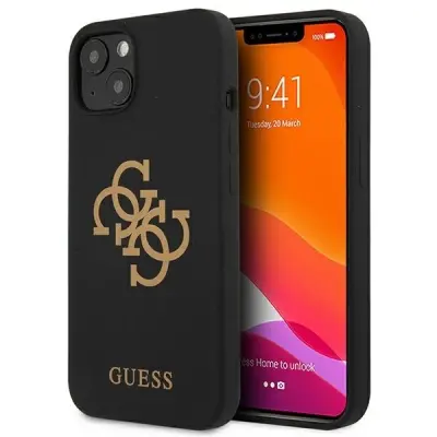 GUESS GUHCP13SLS4GGBK IPHONE 13 MINI 5,4 CZARNY/BLACK HARD CASE SILICONE 4G LOGO
