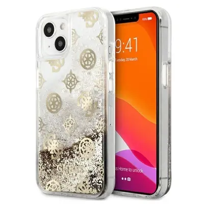 OVITEK GUESS HARDCASE ZA IPHONE 13 MINI 5.4 OVITEK ZLATE BLEŠČICE