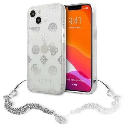 GUESS OVITEK HARDCASE ZA IPHONE 13 MINI 5.4 VERIŽICA SREBRNA PONY