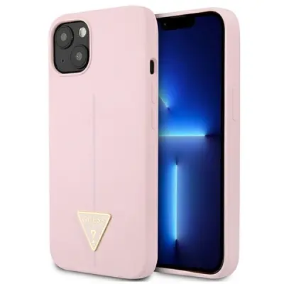 SILIKONSKI OVITEK TRIKOTNIK GUESS HARDCASE ZA IPHONE 13 6.1 VIJOLIČEN