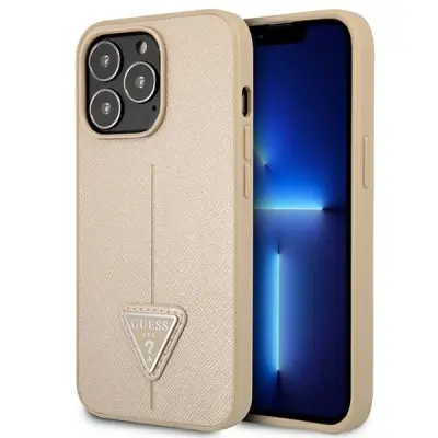 OVITEK GUESS HARDCASE OVITEK ZA IPHONE 13 PRO 6.1 BEŽ SAFFIANO