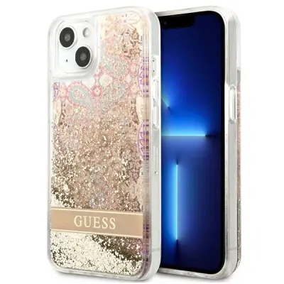 OVITEK GUESS IPHONE 13 MINI 5.4 HARDCASE ZLAT TEKOČI BLEŠČIČNI OVITEK