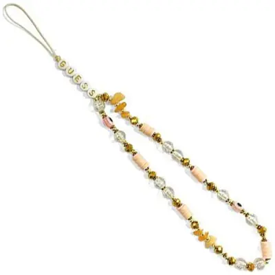 GUESS PHONE STRAP GUSTBOHP BROWN BEADS BOHEMIA OBESEK ZA TELEFON