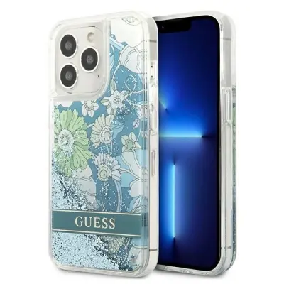 OVITEK GUESS IPHONE 13 PRO MAX 6.7 HARDCASE ZELEN TEKOČI BLEŠČIČNI OVITEK