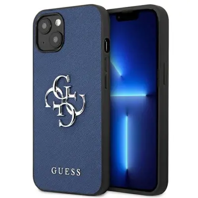 GUESS HARDCASE SAFFIANO ZA IPHONE 13 MINI 5.4 BLUE BLUE 4G LOGO