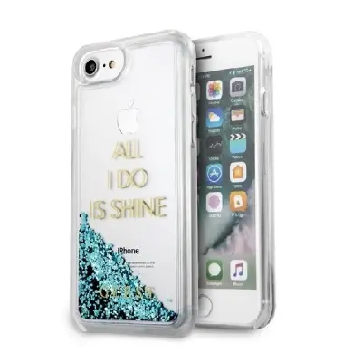 OVITEK GUESS CASE ZA IPHONE 6/7/8/SE 2020/2022 MODRE BLEŠČICE