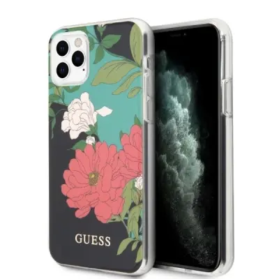 OVITEK GUESS CASE ZA IPHONE 11 PRO BLACK FLOWER COLLECTION