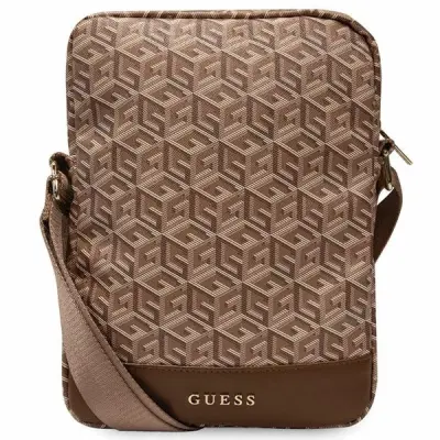 GUESS GUTB10HGCFSEW 10 VREČKA - RJAVA GCUBE STRIPE TABLET BAG