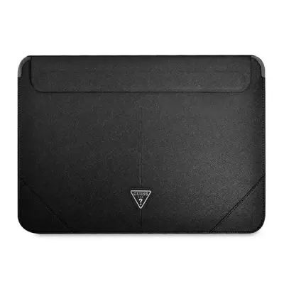 GUESS CASE 14-INČNI OVITEK ZA PRENOSNIK ČRNI SAFFIANO TRIKOTNI LOGO