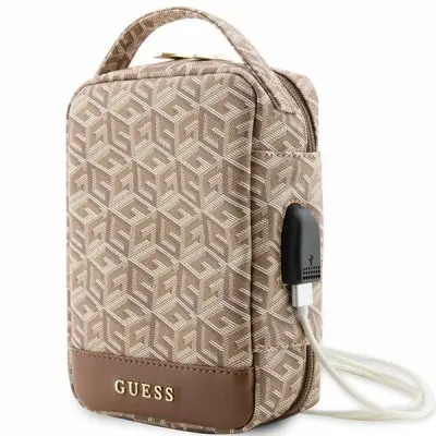 GUESS GUHBHGCFSEW ORGANIZER TORBA GCUBE STRIPE BROWN ZA DOLGO UPORABO