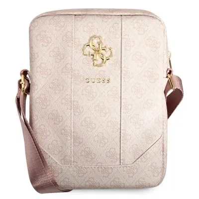 GUESS TORBA 4G VELIK KOVINSKI LOGO ROZA/VIJOLIČNA ROKA IN RAMO
