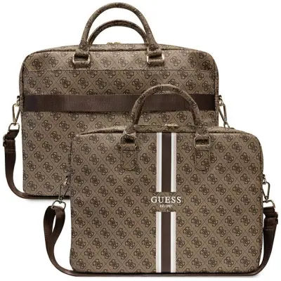 GUESS TORBA GUCB15P4RPSW 16 INČ RJAV ETUI S POTISKANIMI ČRTAMI 4G