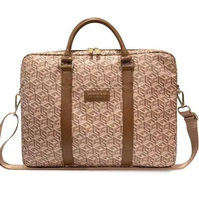 GUESS GCUBE STRIPES TORBA ZA PRENOSNIK 16 - ETUI RJAV