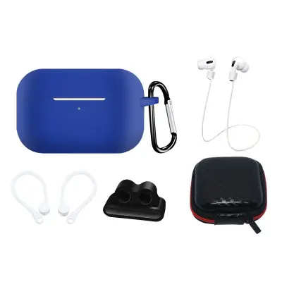 SET SILIKONSKIH OVITEK ZA AIRPODS PRO 2/1 + ETUI, KAVELJKA, TRAK, KARABIN