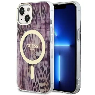 GUESS OVITEK GUHMP14SHLEOPWP ZA IPHONE 14 OVITEK LEOPARD OVITEK ZA MAGSAFE