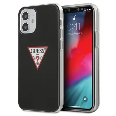 GUESS HARDCASE ZA IPHONE 12 MINI 5.4 ČRNO/ZBIRKA ČRNI TRIKOTNIK