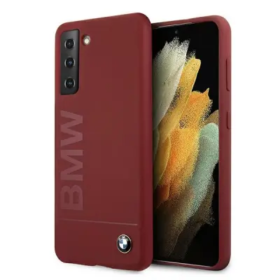 SILIKONSKI OVITEK BMW HARDCASE ZA SAMSUNG GALAXY S21+ G996 RDEČ LOGO