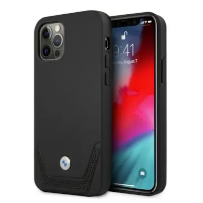 USNJEN OVITEK BMW PERFORIRAN ZA IPHONE 12 12 PRO ČRN